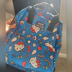 Loungefly Hello Kitty Blue Rainbow Print Mini Backpack